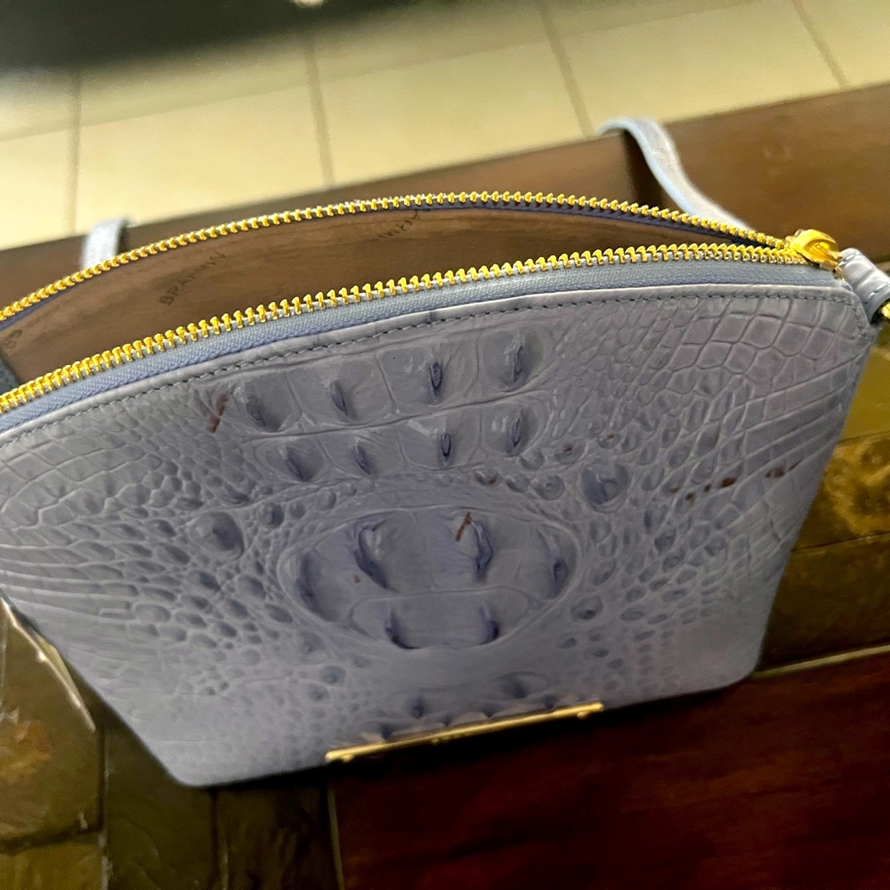 Brahmin Satchel Melbourne blue purse